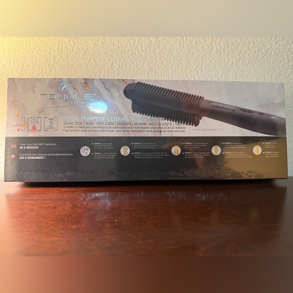 Multi-Purpose Ceramic Hair Brush - Gold and Gray - Picture 2 of 2